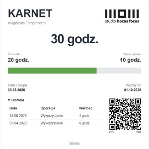 Karnet na wynajem studia
