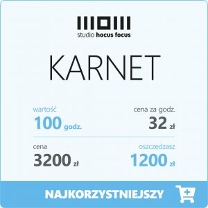 Karnet na&nbsp;wynajem studia 100 godz.